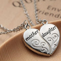 Mother and Daughter Heart Necklace