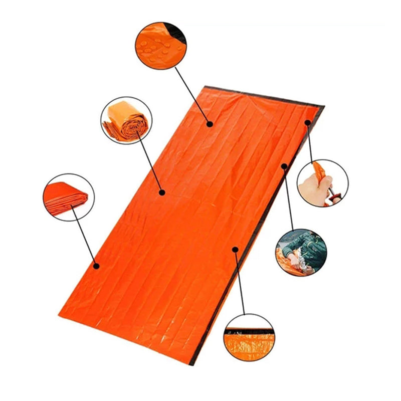 Waterproof sleeping bag for emergencies