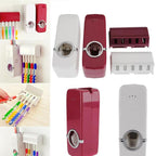 Wall-mounted toothbrush station