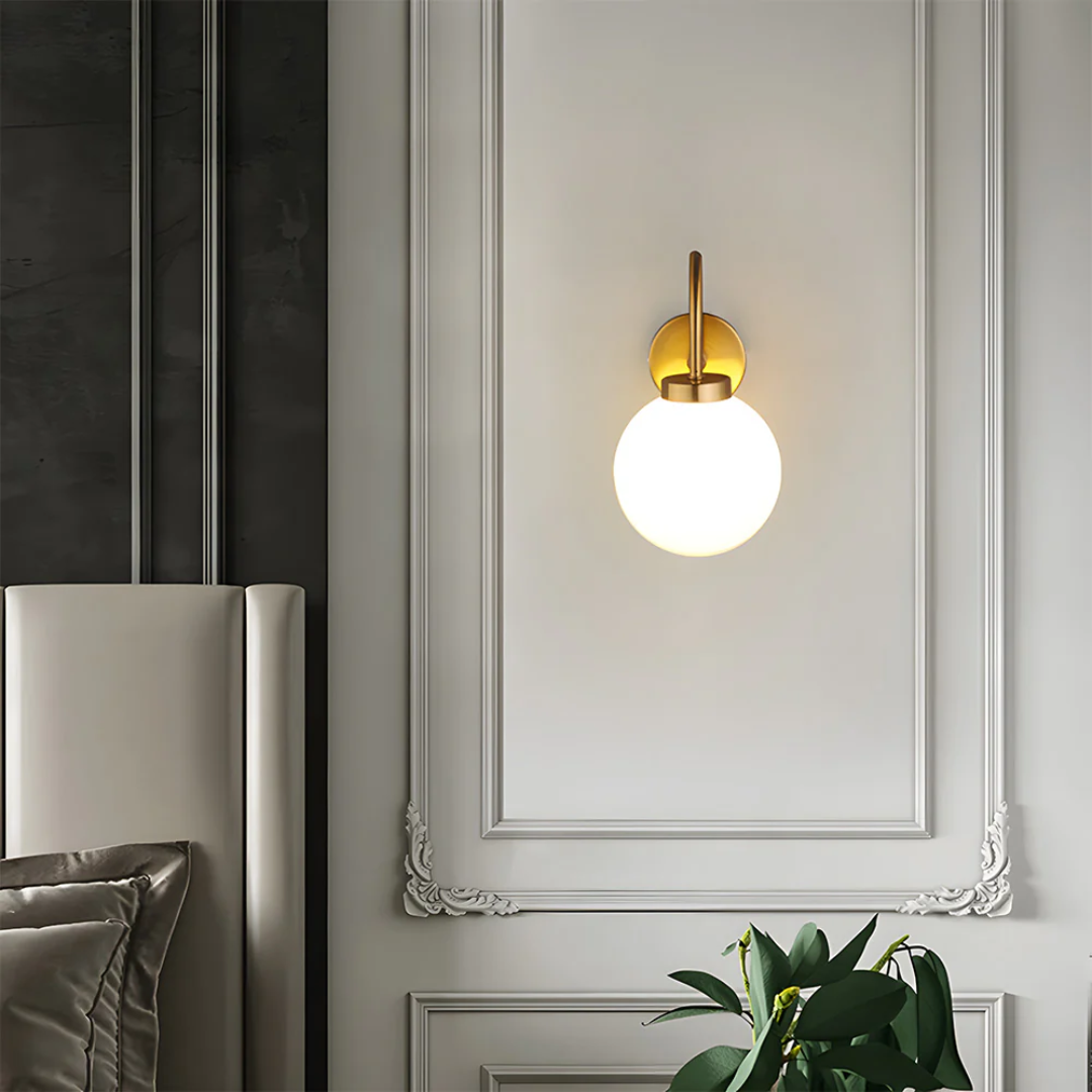 Wall lamp with Glass Sphere
