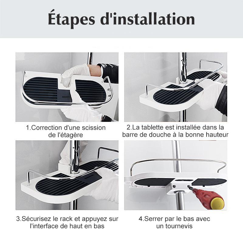 Multifunctional shower shelf