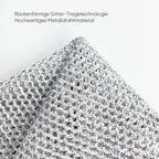 Multi-purpose dishwashing cloth made of wire for wet and dry