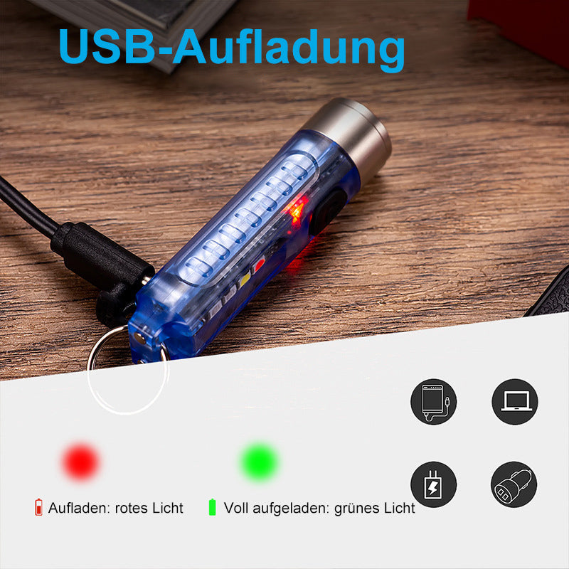 Mini flashlight with keychain
