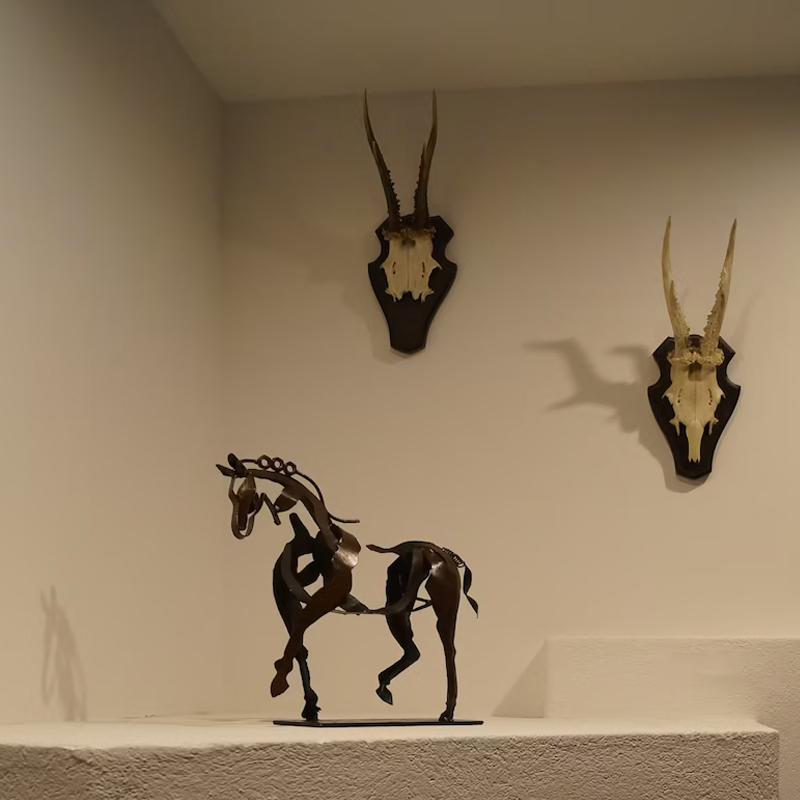 Handcrafted Metal Horse Sculpture "Adonis"