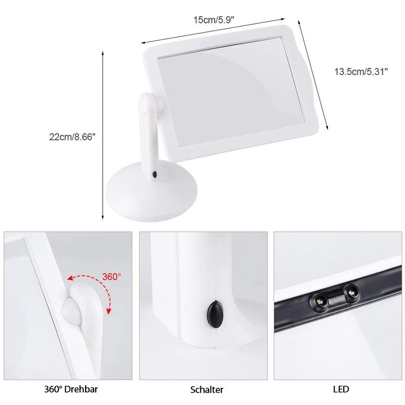 Hands-free Desktop Magnifier with LED