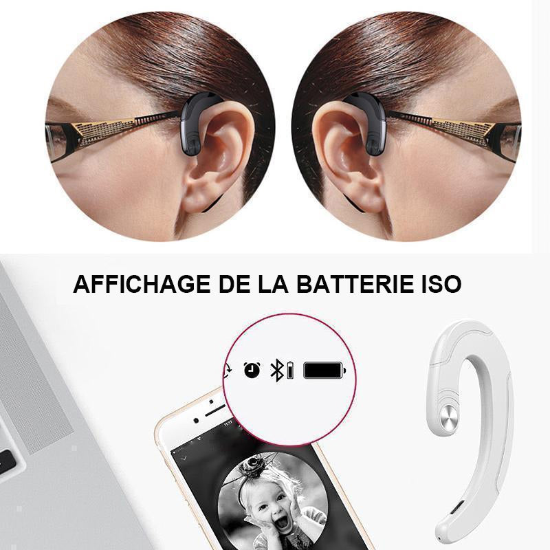 Bluetooth Bone Conduction Headphones with 5-Hour Playback and CVC6.0 Noise Cancellation