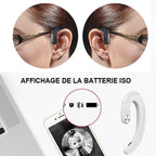 Bluetooth Bone Conduction Headphones with 5-Hour Playback and CVC6.0 Noise Cancellation