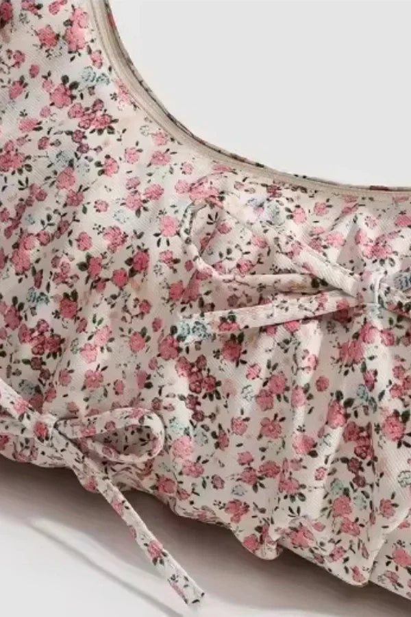 Ladies Handbag Floral Print One Size Polyester