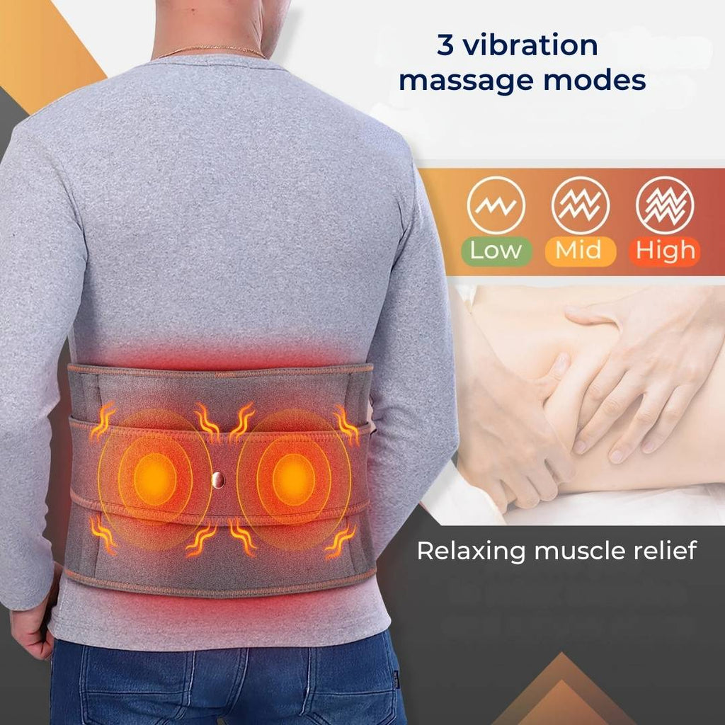 ThermaRelief Heated Belt for Back Pain | Red Light Therapy - Adjustable Belt - Relieves Back Pain - Relieves Muscle Tension - Improves Circulation