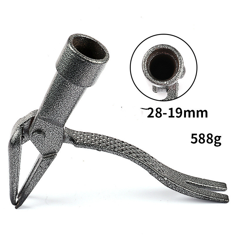 Weed puller with 4-claw head – Effective garden tool made of iron for root removal