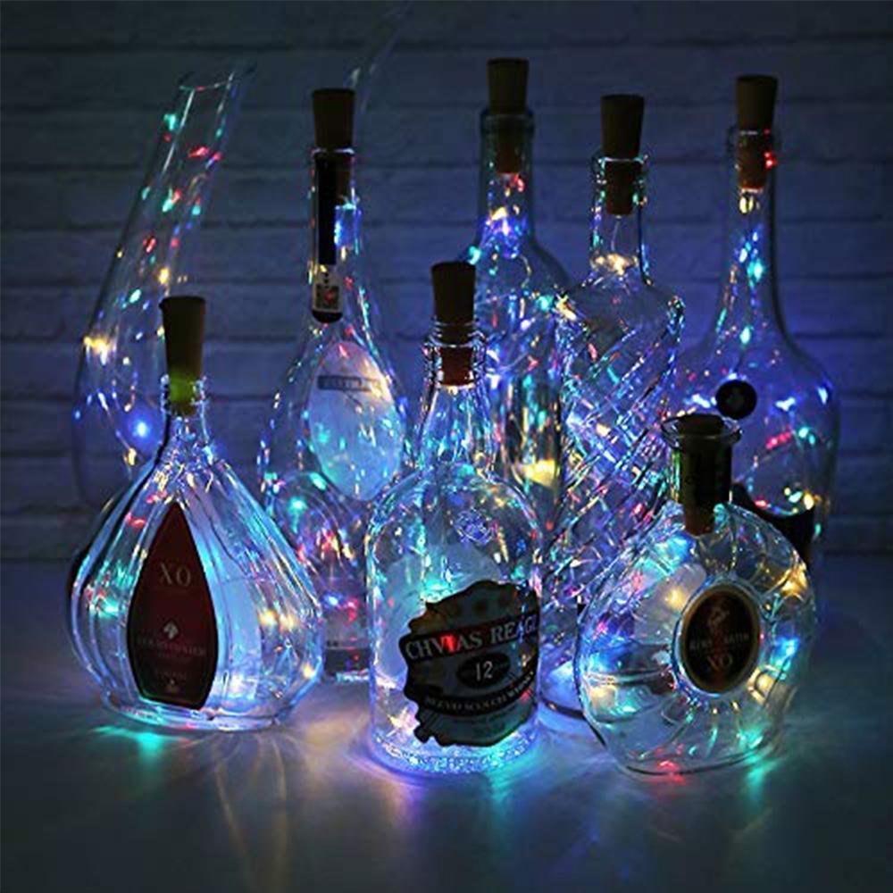 LED Wine Bottle Lamps Cork Night Light DIY Decoration Lift - 5/10 PCS