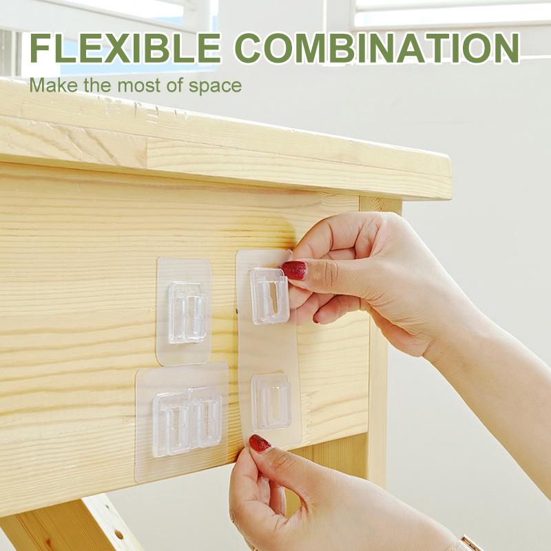 Double-sided adhesive hooks for the wall (5/10/20 sets)
