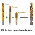 Set of 6 metric tap drill bits