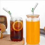 6 PCS Reusable Stained Glass Straws with Cleaning Brush