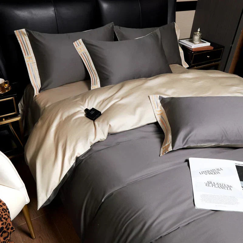Luxury Satin Cotton Duvet Cover Set for Bedroom