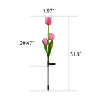 Solar Tulip Lawn Light Outdoor Garden LED Tulip Flower Light Ground Stake Landscape Light