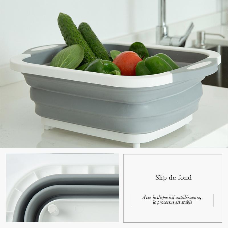Ciaovie collapsible cutting board with dish container