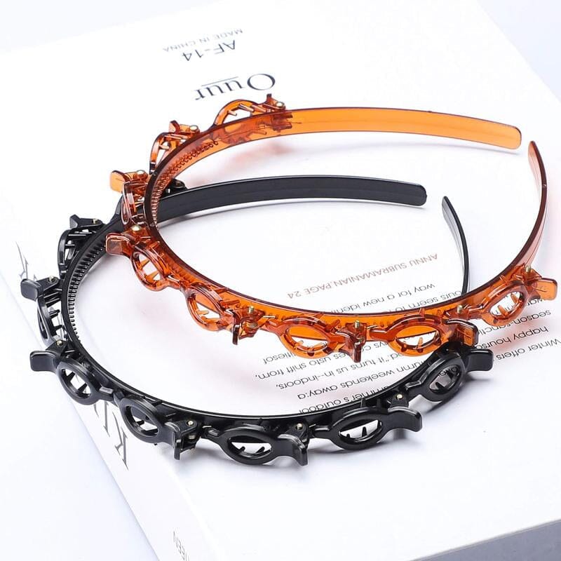 Headband with fringe clip