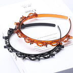 Headband with fringe clip