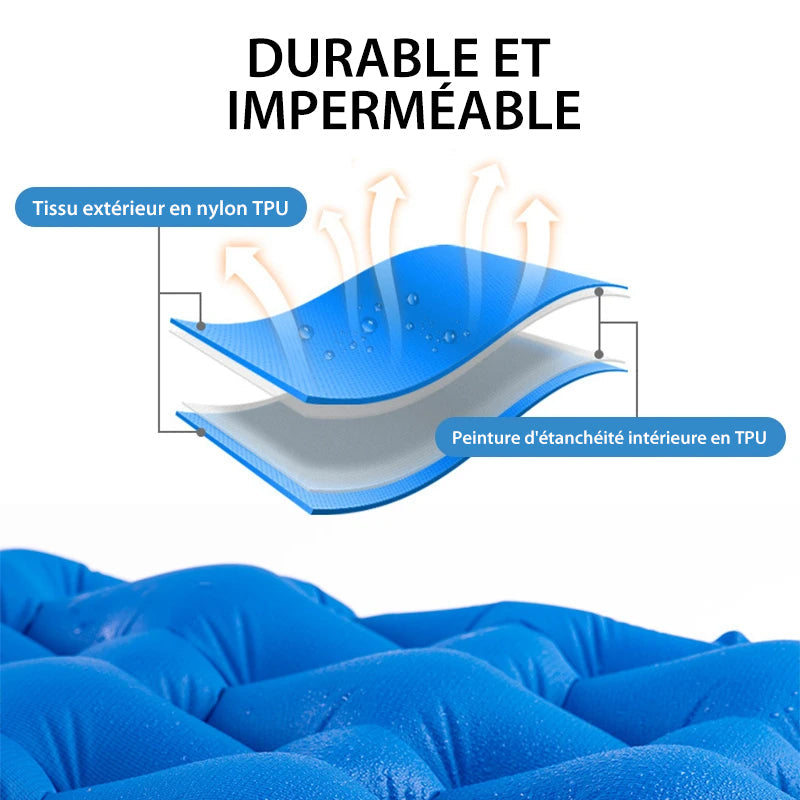 Camping carpet with air mattress