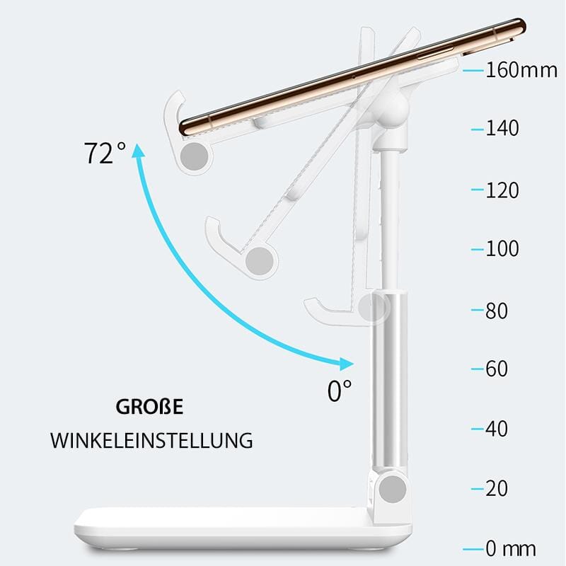 Foldable or white pole phone desk holder