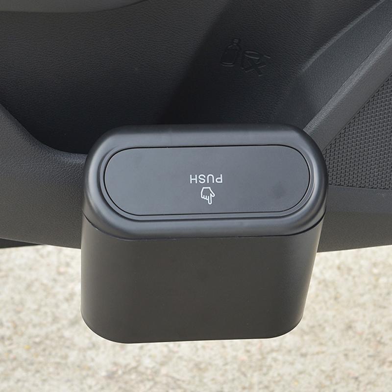 Car door hanging trash can
