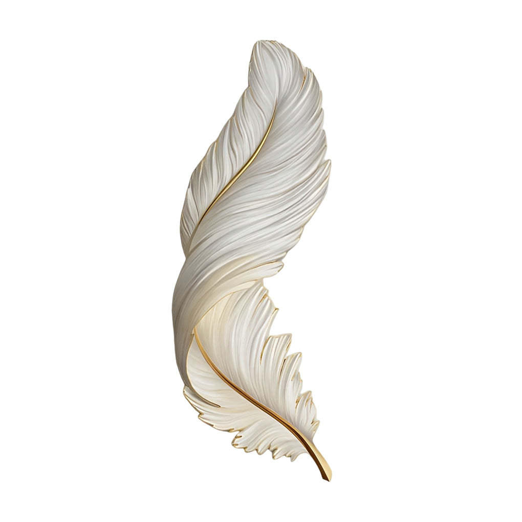 Modern Wall LED Lighting with Feathers and USB Power