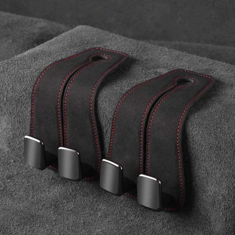 Car seat back double hook