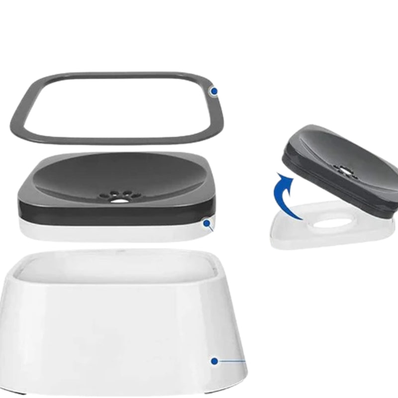 Drip-proof liquid water bowl for dogs and cats