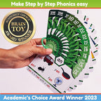 Phonics Flashcards - Learning to read in 20 steps - Digraphs CVC mixtures long vowel sounds