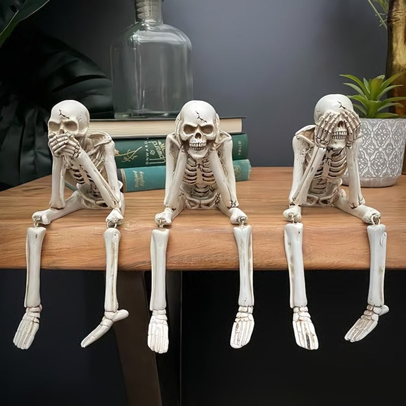 Evil Halloween Skull Ornaments