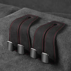 Car Seat Back Double Hook with Phone Holder – PU Leather Organizer