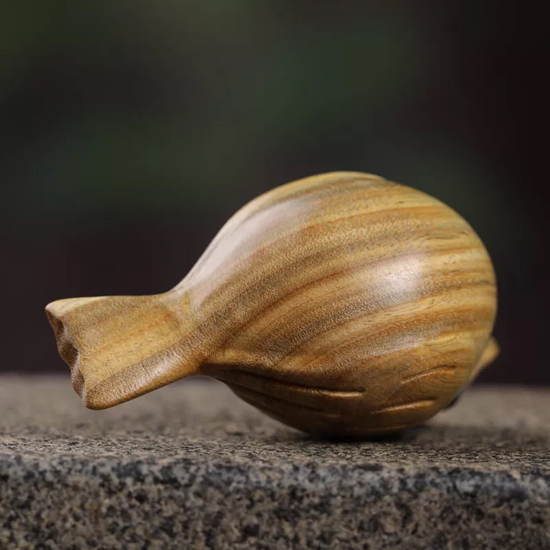 Handcrafted wooden carved bird