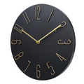 Wall clock with colorful motif and elegant finish