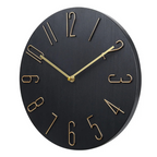 Wall clock with colorful motif and elegant finish