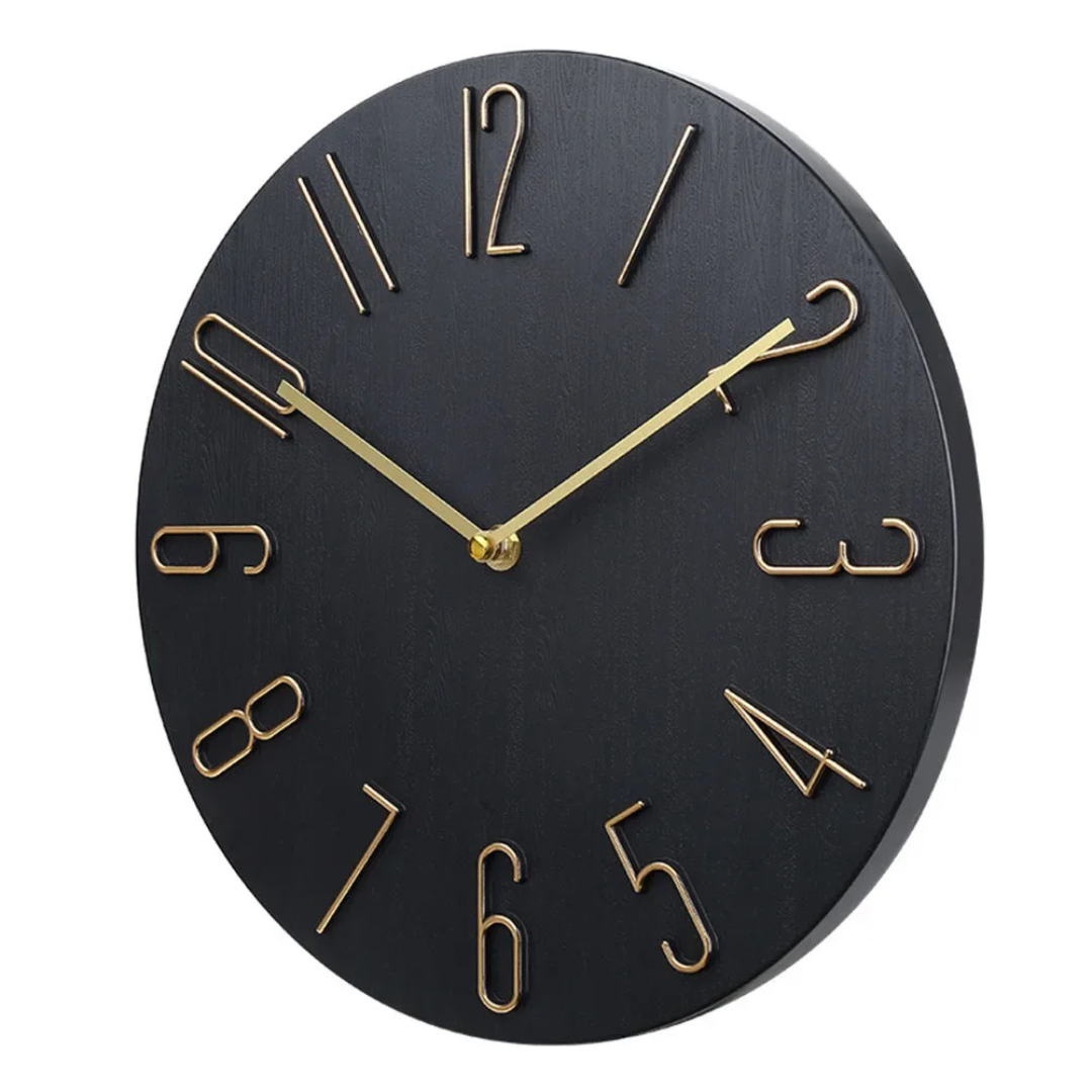 Wall clock with colorful motif and elegant finish