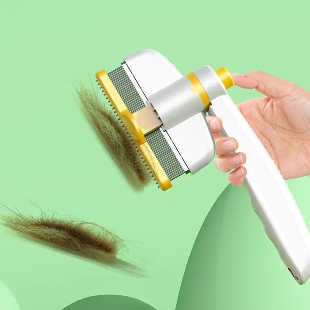 Self Cleaning Dog Brush and Cat Brush with Rotating Comb