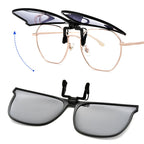 New polarized clip-on folding sunglasses