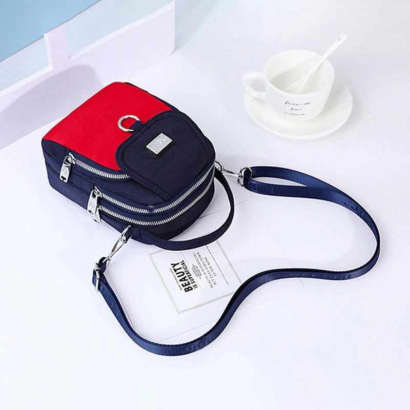 Waterproof Crossbody Phone Bag with Multiple Pockets and Adjustable Strap