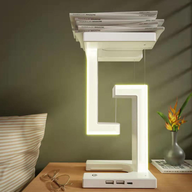 The floating wireless charging lamp