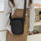 Water-Resistant Crossbody Water Bottle Bag with Front Pocket