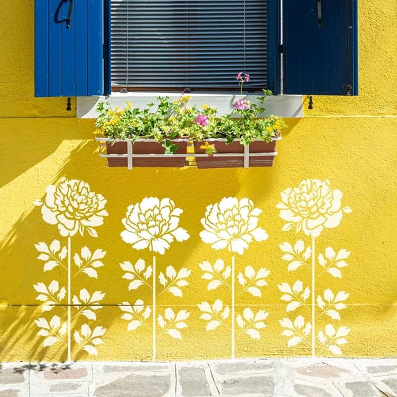 DIY Decoration - Garden Fence Large Flower Drawing Templates