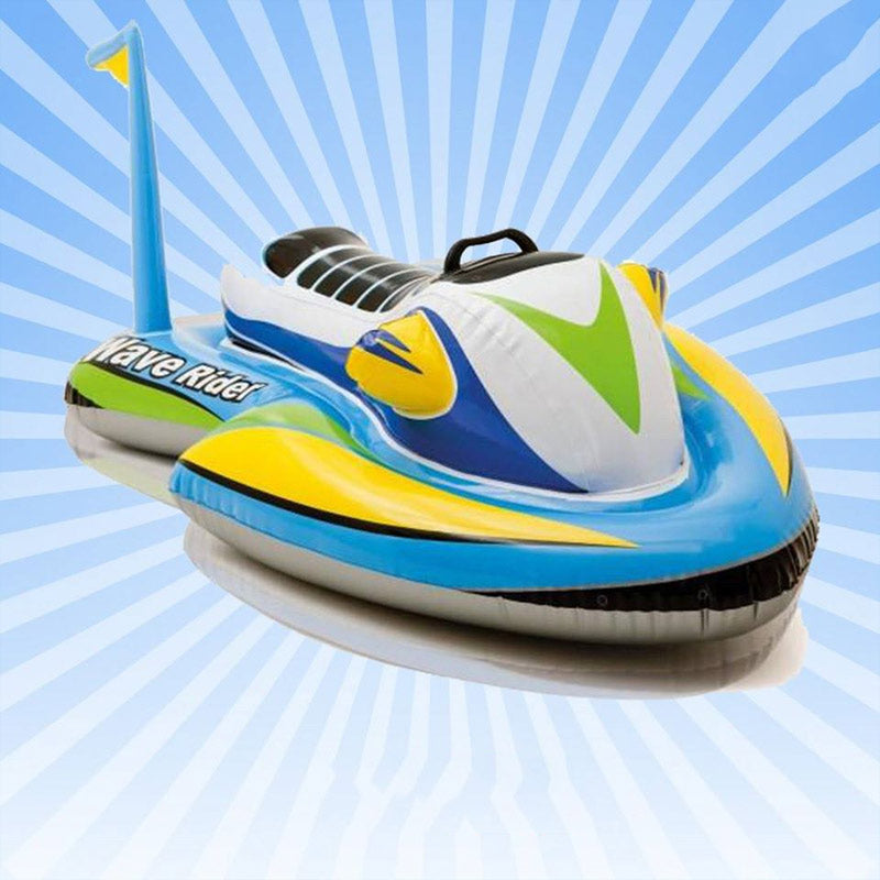 Inflatable Jet Ski Pool Float for Kids, Leak-Proof PVC Design