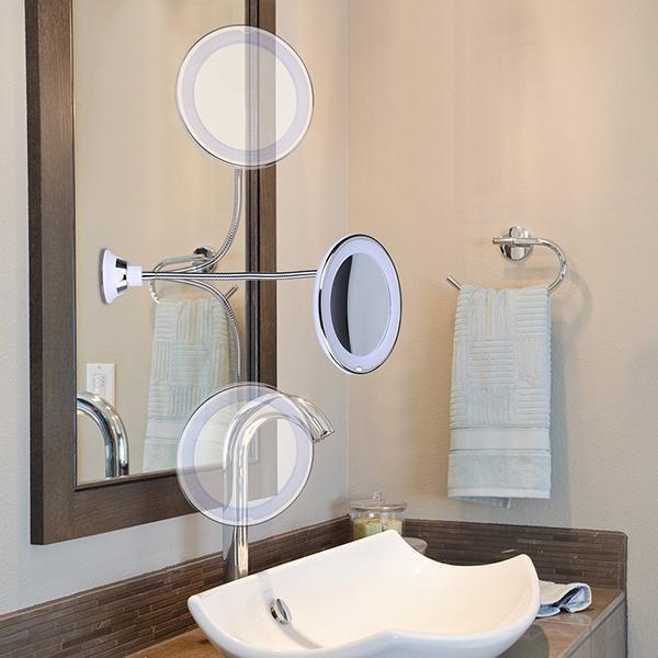 10x magnification LED illuminated makeup mirror