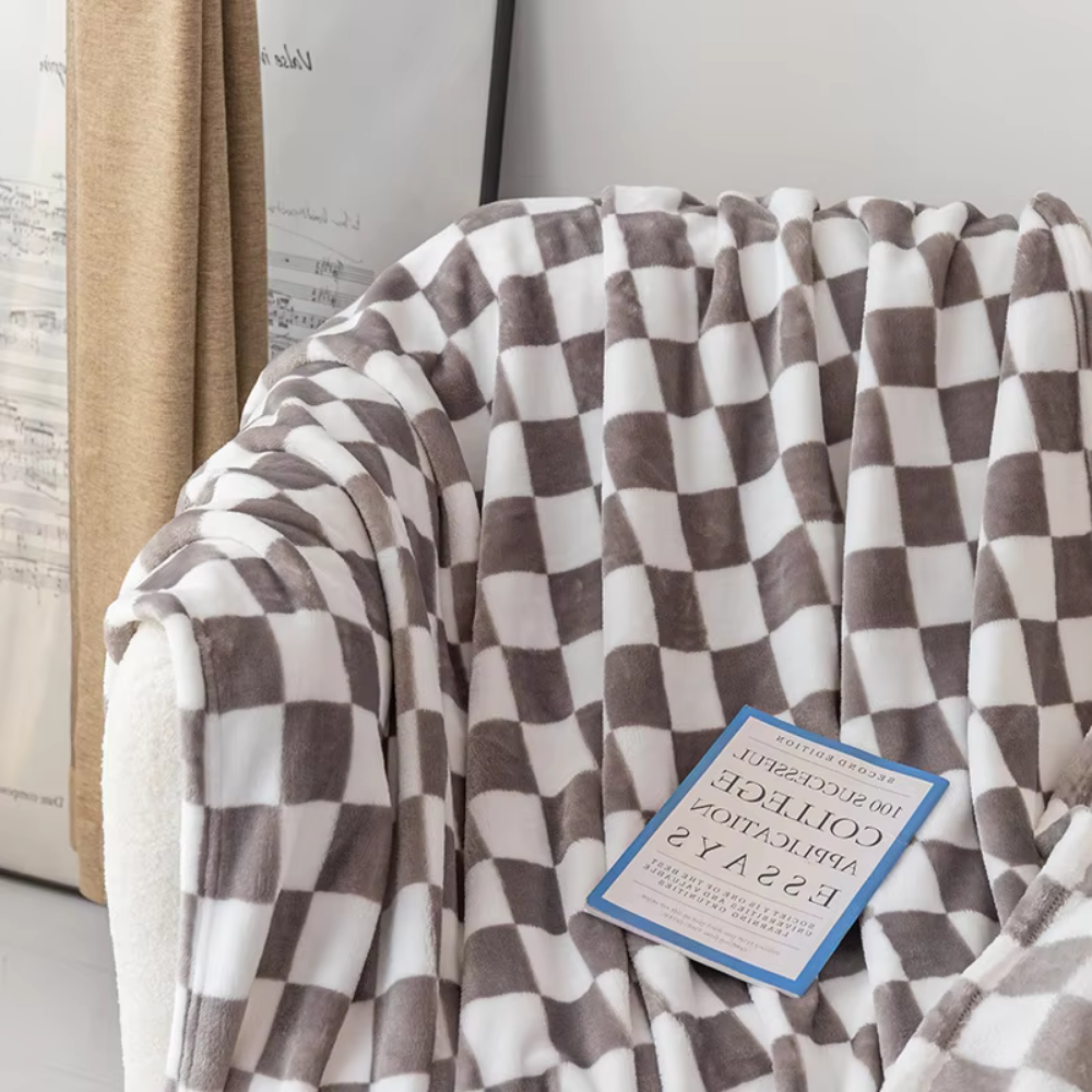 Stylish blanket in checkered pattern for your home