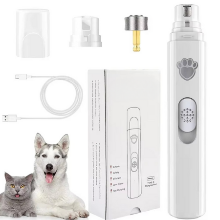 Rechargeable Electric Dog Nail Grinder with Polisher Wheel for Small and Large Pets