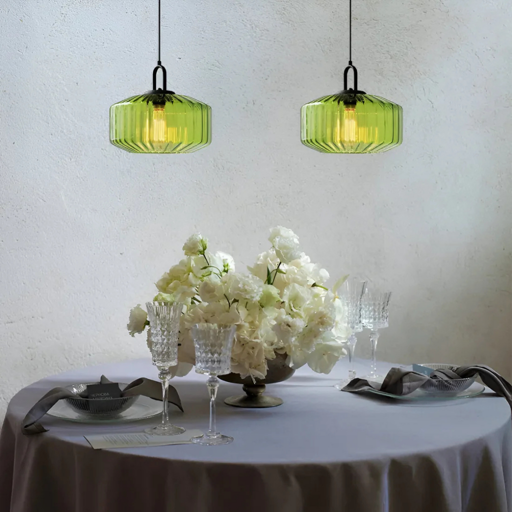 Retro Colored Glass Pendant Lamp