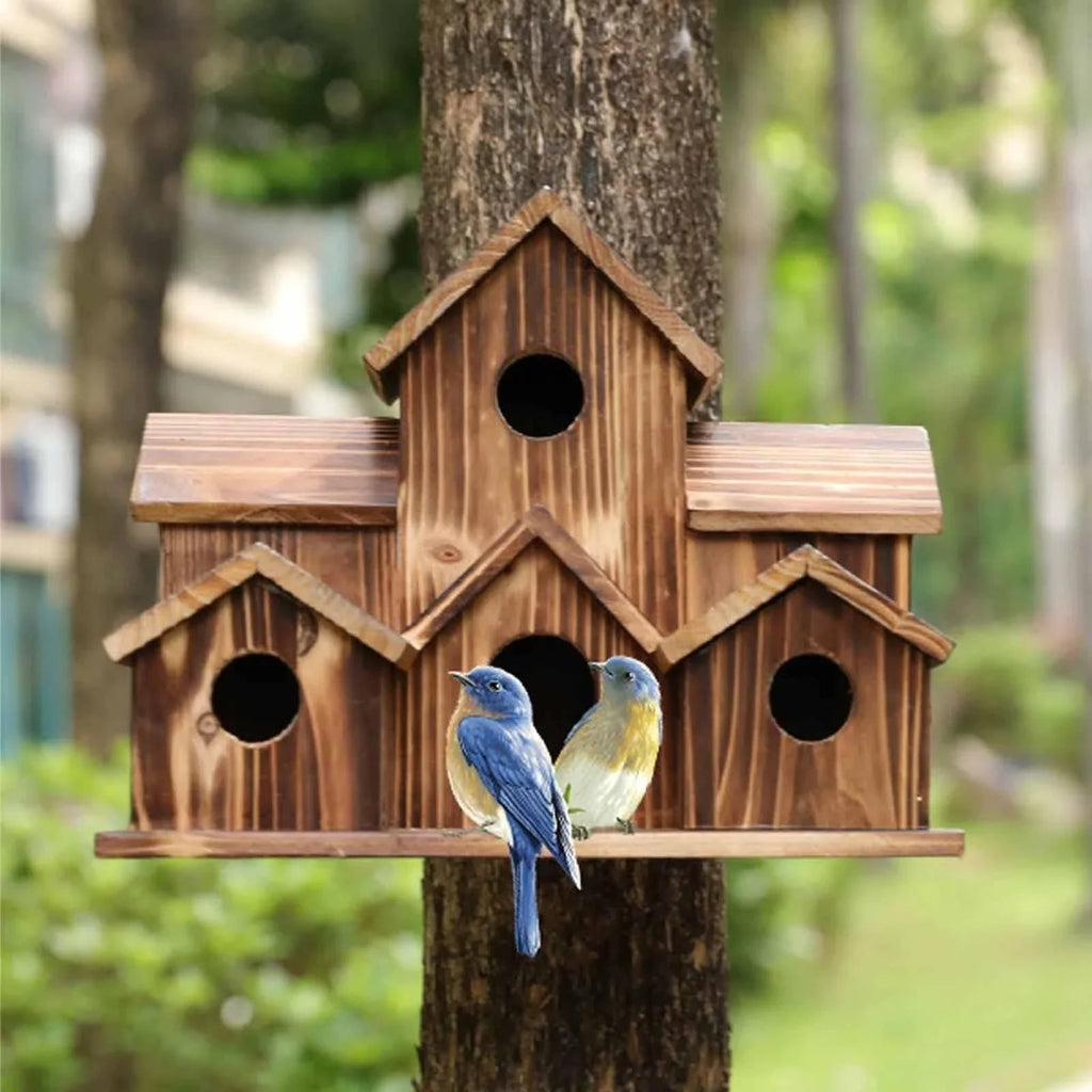 6-Hole Handmade Birdhouse
