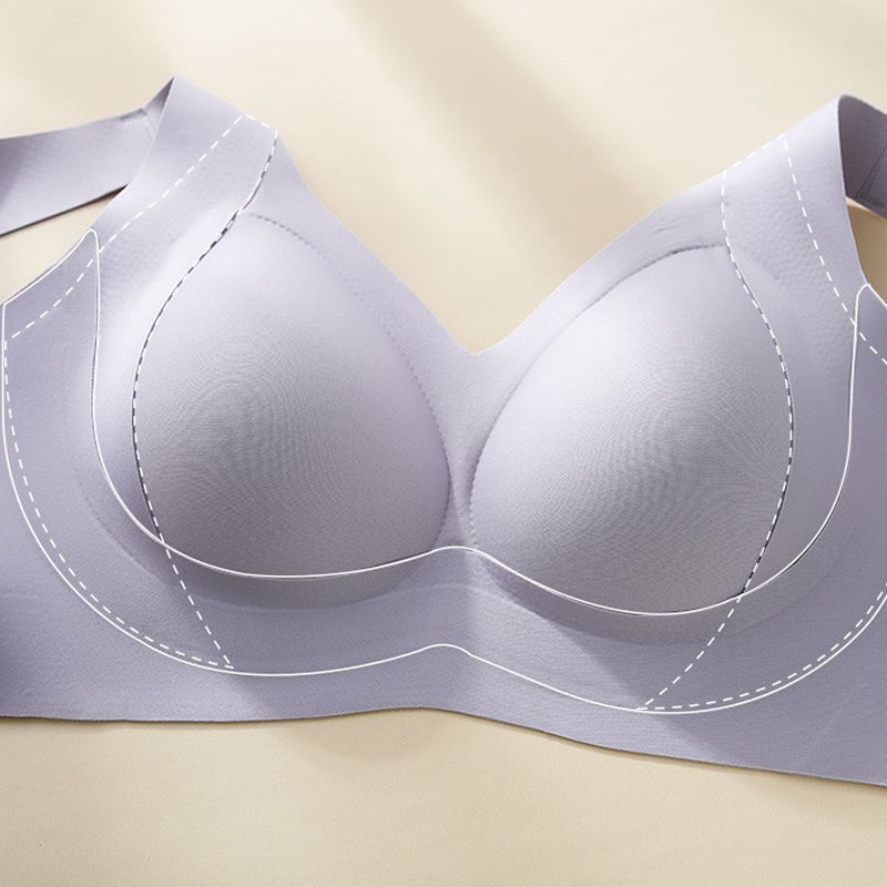 Side protection and anti-sag wireless bra