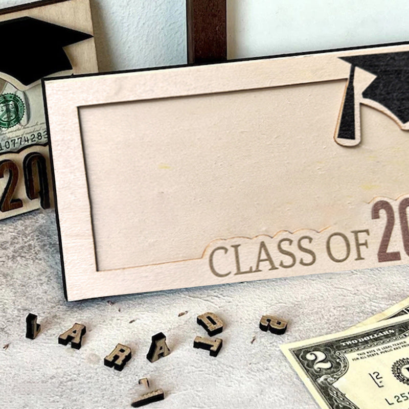 Personalized graduation money holder